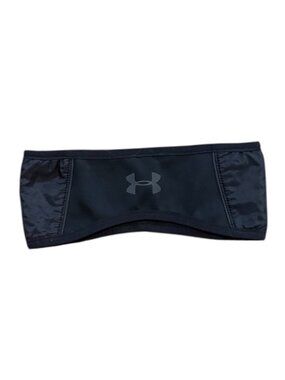 Under Armour ColdGear Reactor Black Performance Ponytail Hole Running Headband